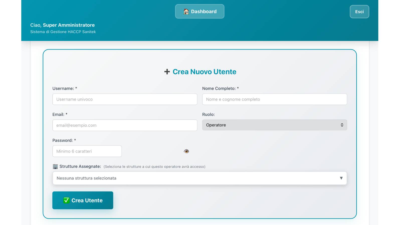 Gestionale su misura Sanitek